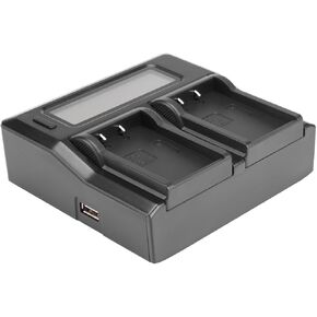 Dual Smart Charger with LCD Screen for Olympus BLS-50 Batteries