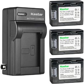 Kastar 2Pack Battery and AC Wall Charger Replacement for Samsung HMX-F800BP, HMX-F800SP, HMX-F800BN, HMX-F800SN, HMX-F800BN/XAA, HMX-F800SN/XAA, HMX-F90, HMX-F90BN, HMX-F90BN/XAA, HMX-F90BP, HMX-F90WP