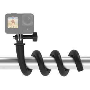 VRIG Flexible Camera Mount Clamp Stick Pole for DJI OSMO Action 5Pro/4/3,Portable 20" Long Arm Camera Mount Suitable with GoPro Hero 13/12/11/10/9 AKASO, Insta360 X5