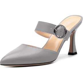 Heeled Sandals for Women Pointed Toe Slip-on Kitten Heels Sandals Kitten Heels Mules Party Wedding Pumps Shoes 3inch