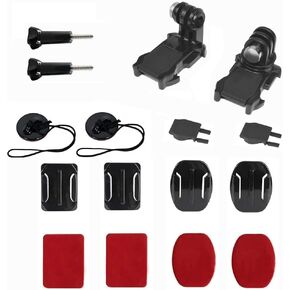Helmet Sticky Mounts Adhesive Buckle Mount Accessory Kit Compatible with GoPro Hero 12 11 10 Max 9 8 7 6 5 Session Osmo Most Insta360 Action Cameras