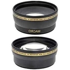 2PC Kit HD Hide Angle & Telephoto Lens Lens for Sony Alpha A6000 ILCE-6000 NEX-3N (40.5 مم متوافق)