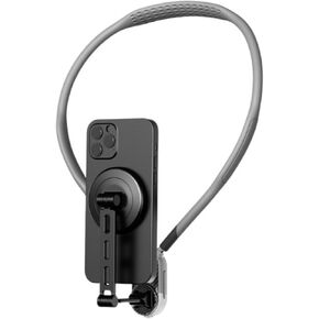 Magnetic Neck Mount for Smartphones,Hands-Free POV/Vlog Recording with Adjustable Strap, Compatible with iPhone 16 15 14 13 12 Pro Max Mini Plus and Android Devices