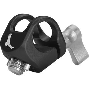 KONDOR BLUE | Arri Anti-Twist Rod Clamp | Adjustable, Removable Anti-Twist pins, & Low Profile for Rods/Camera Accessories | Raven Black