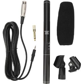 Universal Shotgun Mic for Camera,Professional Cardioid Mini Shotgun Condenser for DSLR Camera Smartphones Television News Reporter Interview