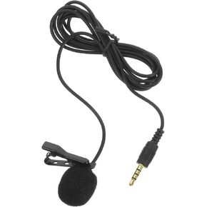 Homoyoyo Collar Clip Microphone Tiny Shirt Microphone Clip on for Recording Lapel Mic for Compact