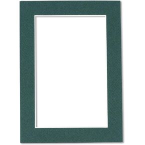 16x20 Mat Bevel Cut for 13x16 Photos - Acid Free Forest Green Precut Matboard - For Pictures, Photos, Framing - 4-ply Thickness