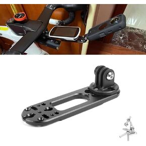 Xotic Tech Out Front Bike Computer Computer Mount Computer قابل للتعديل محول ممتد لـ Insta360 GoPro DJI ، متوافق مع 3.5 "Garmin Edge 1030 ، 1040 (شاشة أكبر)