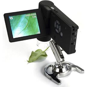 500X Mobile Digital Microscope 3'' LCD 5MP Foldable USB Lithium Battery 8 LED PC Magnifier Camera Tools