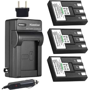 Kastar Battery (3-Pack) + Charger for Canon NB-3L, PowerShot SD10, SD100, SD110, SD20, SD500, SD550, Digital IXUS 700, 750, i5, Digital 30, 30a, 600, 700, D30, D30a, D53Z, IXY Digital L, Digital L2