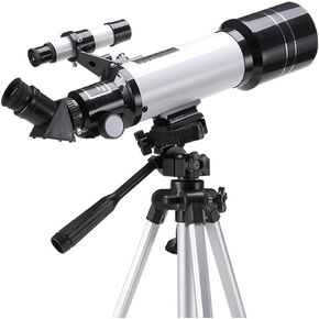 Refractor Telescope Telescope for Kids Adults Astronomy Beginners 70mm Telescopes 700mm Focal Length 120X Magnification Travel Scope Refractor Telescopes White Nice Family