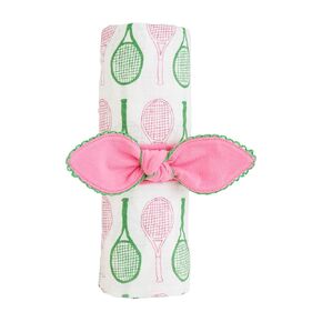 Mud Pie Kids Girl Tennis Swaddle Headband; 47" X 47"