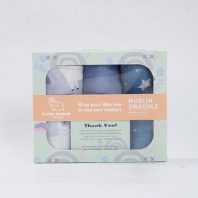 Muslin Swaddle for Baby, 3 Pack, Floral and Solid Patterns (Pink)