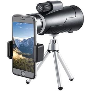 Monoculars Telescope High Power 12X50 Waterproof Monocular with Smartphone Holder Tripod BAK4 Prism Binoculars Big Eyepiece Lens Spotting Scope for for Adult Bird Watching Outdoor Travel Binoculars