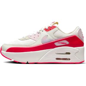 Nike Air Max 90 LV8 Women's Shoes (HF5073-133, Sail/Siren Red/Pearl Pink/Multi-Color) Size 9.5