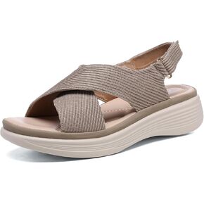 Altxic Women's Open Toe Crisscross Woven Comfy Casual Adjustable Buckle Strap Slingback Casual Walking Sport Sandals