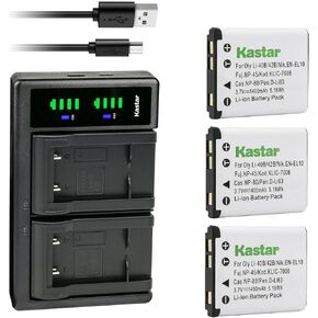 Kastar CNP-80 LTD2 USB Battery Charger Compatible with Casio NP-80 NP-82 Battery, Casio BC-80L BC-81L Charger, Casio Exilim QV-R100, Exilim QV-R200, Exilim QV-R300 Camera