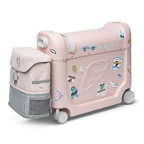 Stokke JetKids Travel Bundle, Hazy Lilac - Includes BedBox Ride-On Suitcase & Backpack - Best for Kids 2-7 Years Old (Up to 77 lbs)