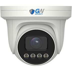 GW Security 4K 8MP TAA & NDAA Compliant 5X Optical Zoom 2.7-13.5mm Motorized Lens Outdoor Indoor Microphone PoE IP Turret Security Camera (GW868601M)