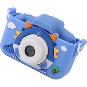 Yosoo Kids Selfie Camera with Dual Cameras, Video Recording, 8X Digital Zoom, Auto, Classic Filters, Cute Cartoon Frames (Blue)