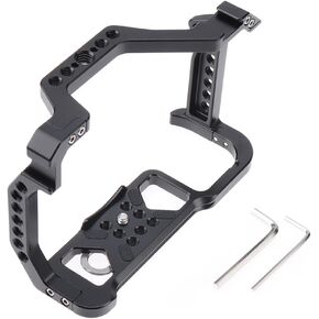 FEICHAO EOS R5 Mark II Camera Cage Aluminum Alloy Camera Rig with Cold Shoe Protective Frame Compatible with EOS R5II, EOS R6II, EOS R5, EOS R6, EOS R5C Camera