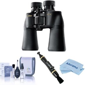 Nikon 7x50 Aculon A211 Porro Prism Binocular, Black, Bundle with Accessory Kit