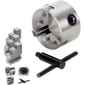 Micro Lathe Manual Metric Three-jaw Chuck Linkage Fixture Self-centering Chuck Machine Tool Accessories 80mm