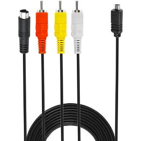 5ft AV A/V Audio Video TV Cable Cord Lead Compatible with Sony Handycam DCR-DVD108/e DCR-SX70 e
