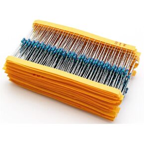 Resistors 1/4W Resistors 0.25W 1Percent 30 Values Metal Film Resistor Kit 10R-1M(600pcs)