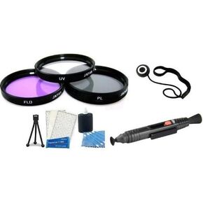 58mm Photo Essentials Filter Kit includes 3PC Filter Kit (UV, CPL, 812 Warming Filter) + Lens Pen + Lens Cap Keeper + Digi Mini Tripod + Screen Protectors + Camera Cleaning Kit For Canon EF-S 18-55mm f/3.5-5.6 IS SLR Lens