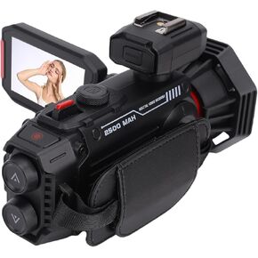 Asixxsix 4K Video Camera Camcorder, 53MP Autofocus WiFi Vlogging Camera with 50X Digital Zoom, 3.0 Inch Screen, External Hot Shoe Interface, Card Reader, Rechargable Camera for Teens (White)