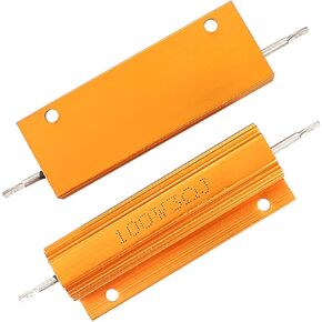 Resistors 2pcs 100W Wirewound Resistor with Aluminum Metal Shell Case, RX24 Power Load Resistors(0.5R)