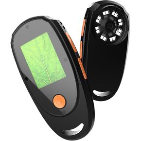 FOSA Handheld Digital Microscope, Portable Digital Magnifier, Small Microscope with 2.0 Inch Color Screen, 500X Magnification, 8 LED Lights (Black) (White)