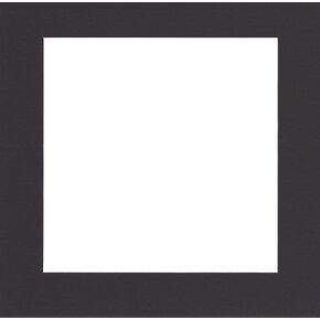 Pack of 10 16x16 Square Black Picture Mats with White Core Bevel Cut for 12x12 Pictures
