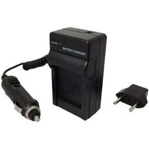 Synergy Digital Camcorder Battery Charger, Compatible with Samsung HMX-F80 Camcorder, 110/220V Fold-in Plug with Car & EU adapters, Replacement for Samsung IA-BP210E Battery Charger