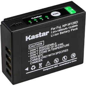 Kastar 2-Pack NP-W126D استبدال البطارية لبطارية Fujifilm NP-W126 NP-W126S ، شاحن BC-W126 ، FUJIFILM HS30EXR HS33EXR HS35EXR HS50EXR ، X-PRO1 X-Pro2 X-PRO3 ،