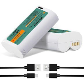 Hisewen 7000mAh Replacement Battery for Wyze Cam Pro & Wyze Duo Cam Video Doorbell, Removable Battery Pack for Wyze Wireless Camera（2 Pack, White）