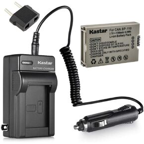 Kastar BP-110 Fully Decoded Battery (1-Pack) and Charger Kit for Canon BP-110 and Canon VIXIA HF R20, HF R21, HF R200, HF R26, HF R28, HF R206, XF105 Cameras