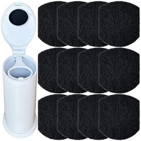 12 Pack Diaper Pail Odor Absorber Carbon Filter Refills for Ubbi Diaper Pail, Odor Eliminator Activated Charcoal Filter Refills for Ubbi Steel Diaper Pail