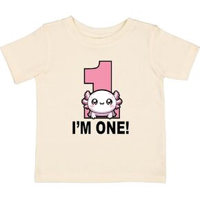 inktastic 1st Birthday Axolotl 1 Year Old Girl Baby T-Shirt