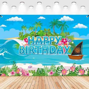 5 * 3ft Marine Cartoon Birthday Party Decorations Supplies, Marine Party Photography Backdrop Photo Decor Banner, Boy Girls Photography Backdrop (5x3ft)