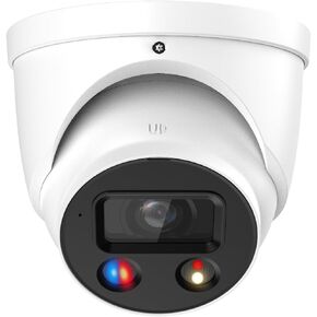 8MP 4K PoE TiOC Turret Camera IPC-HDW3849H-AS-PV, Smart Dual Light Active Deterrence Network Security Camera for Dahua N83BU82, Active Alarm and Analytic, 2.8 mm Fixed Lens, White