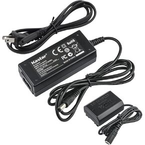 Kastar Pro AC Power Supply Adapter AC-FZ100 + NP-FZ100 Dummy Battery Replacement for Sony Alpha 9, A9 Alpha 9R, A9R Alpha 9S A7R III A7 III Sony ILCE-9, ILCE-7M3 /AR III, ILCE-7RM3 /A7R III Cameras