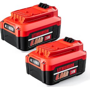 2Pack【3RD-Upgrade】 20V 6.0Ah Replacement Battery for Craftsman 20V Lithium Battery Compatible with CMCB204 CMCB206 CMCB205 CMCB202 CMCB201 Cordless Power Tools