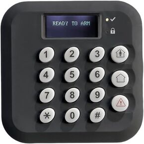 UNO5500RF-BLK Security Keypad with Graphic Display, Built-in RF Receiver, Full Message LCD Screen