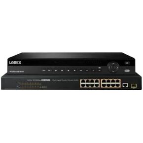 Lorex N883A38B-W 32-Channel 4K Pro Series 8TB Network Video Recorder, with 16 Channel PoE Switch (Renewed)