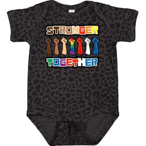 inktastic Stronger Together with Pride Large Baby Bodysuit