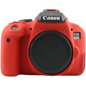 علبة الكاميرا لـ Canon T7i 800D - غطاء الجلد الواقي من السيليكون DSLR ، قفص قابل للفصل ، مقاوم للصدمات ، مقاوم للغبار (أسود)