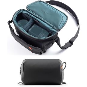 PGYTECH OneMo Sling Camera Bag 7L-9L+Travel Toiletry Bag for Men & Women, Hanging Compact Pouch, Waterproof Dopp Kit for Traveling, Shaving Bag Makeup Bag Organizer for Toiletries