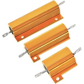 Resistors 1PCS RX24 100W 8R 8RJ 100Watt Resistor, High Power Heatsink Resistance Golden Heat Sink Resistor 8 Ohm